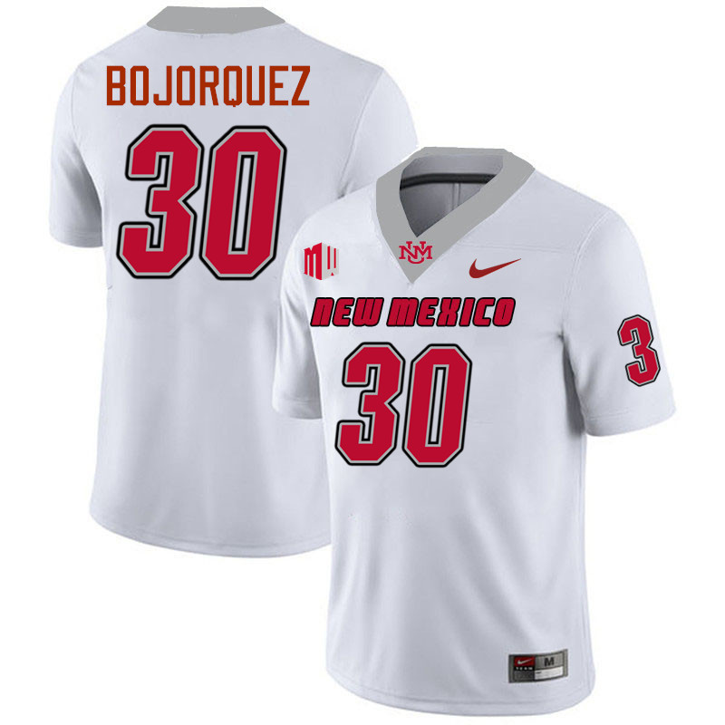 Corey Bojorquez UNM Lobos Jersey,New Mexico Lobos Football Jersey,Uniforms-White